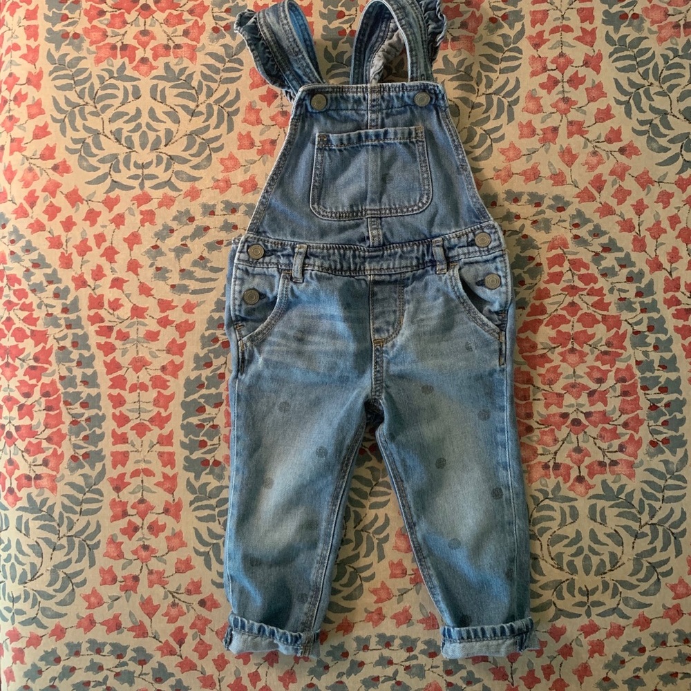 Baby girls denim overalls